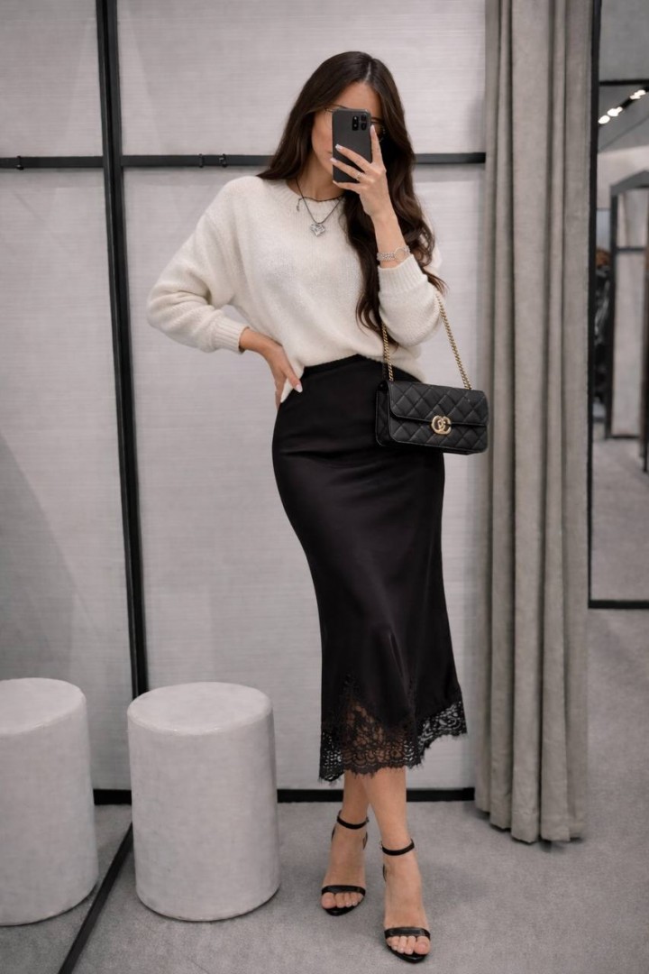 Шелковая юбка KIK-036A349