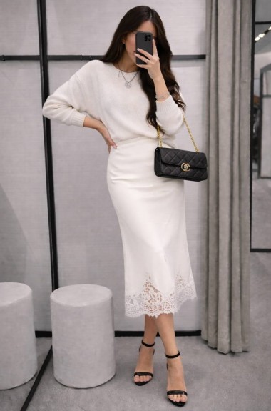 Шелковая юбка KIK-036A349