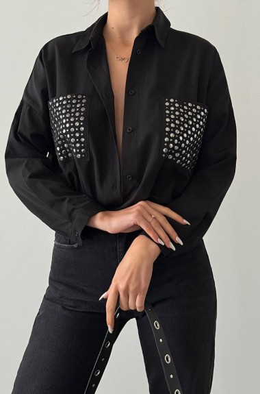 Рубашка женская стильная AMU-7408A399