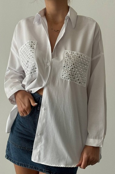 Рубашка женская стильная AMU-7408A399