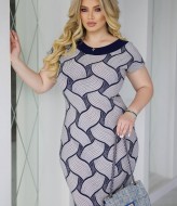 Приталенна сукня з візерунком TS-0388A500