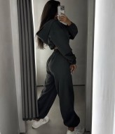 Спортивный костюм с укороченной кофтой  IMMA-385A590