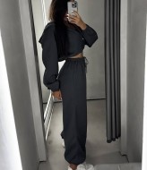 Спортивный костюм с укороченной кофтой  IMMA-385A590