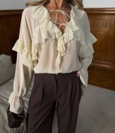 Блуза з романтичними воланами LUC-897A429