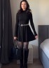Черное платье трикотаж WA-121A350