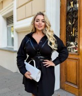 Платье рубашка с длинным рукавом  MA-N2107A550