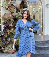 Платье в горошек на запах DG-d41874A300