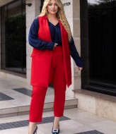 Брючный костюм с жилеткой женский SMO-1295A19 Брючный костюм с жилеткой женский SMO-1295A19