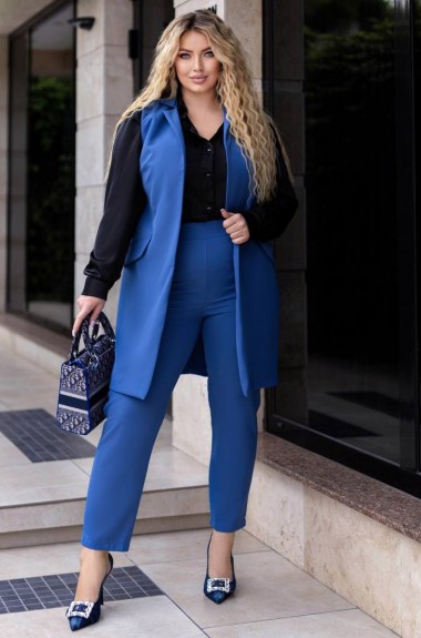 Брючный костюм с жилеткой женский SMO-1295A19 Брючный костюм с жилеткой женский SMO-1295A19