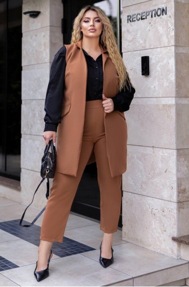 Брючный костюм с жилеткой женский SMO-1295A19 Брючный костюм с жилеткой женский SMO-1295A19