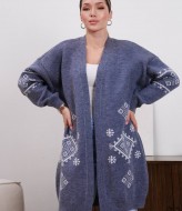 Кардиган женский с орнаментом IND-5086A900