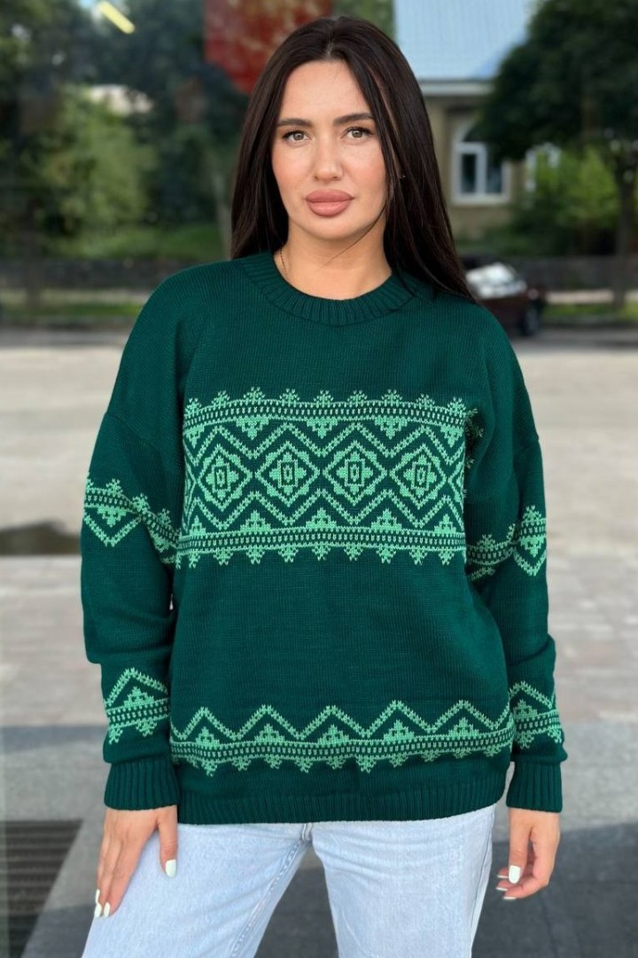 Свитер с этническим орнаментом IND-5089A600