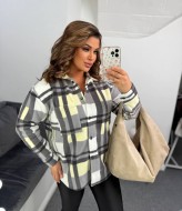 Флисовая рубашка в клетку женская  KG-1107A570