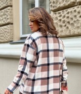 Флисовая рубашка в клетку женская  KG-1107A570