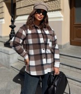 Флисовая рубашка в клетку женская  KG-1107A570