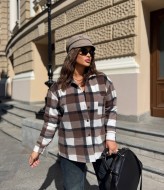 Флисовая рубашка в клетку женская  KG-1107A570