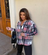 Флисовая рубашка в клетку женская  KG-1107A570