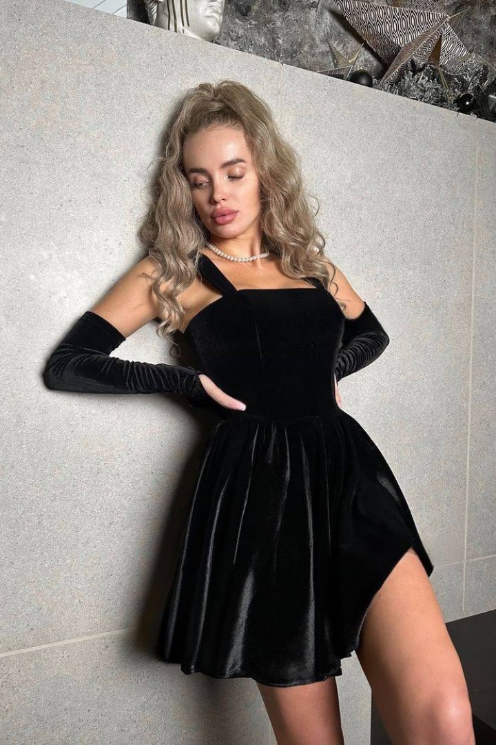 Нарядное бархатное платье NK-9153A550