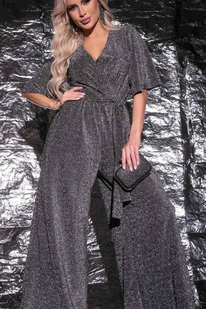 Люрексовый комбинезон на запах IO-691A750