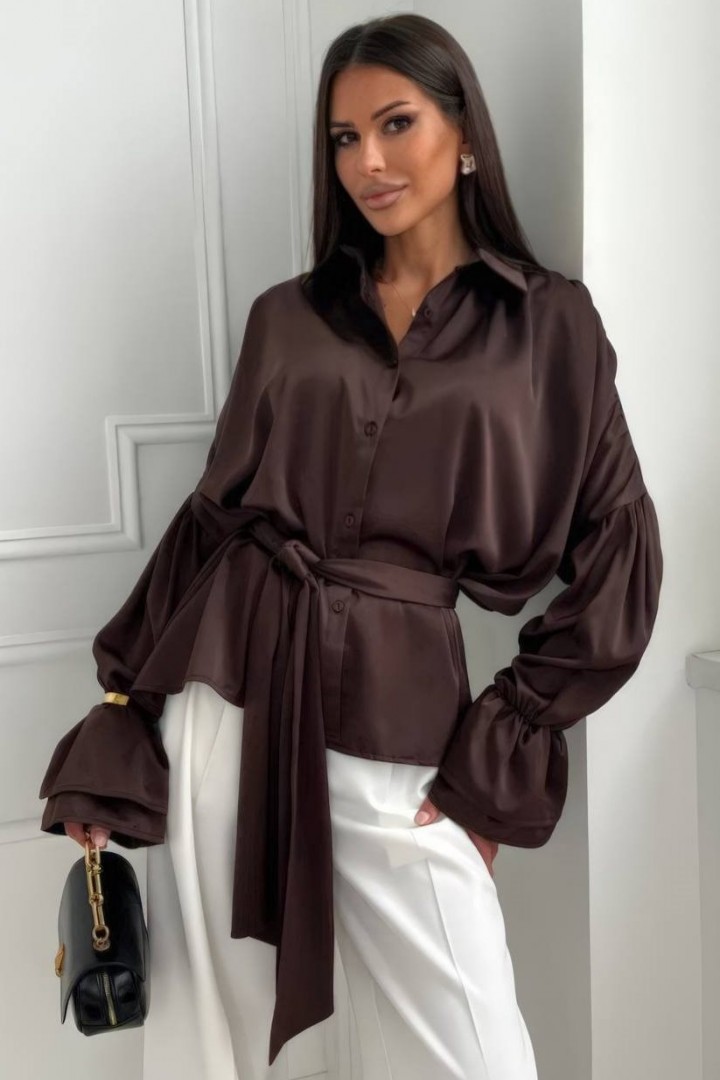 Элегантная шелковая блуза LUC-1137A479