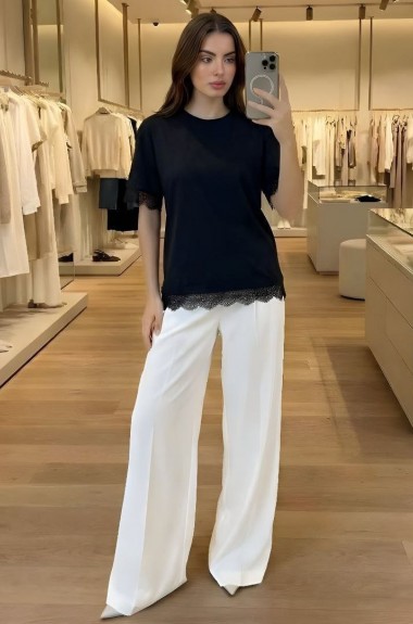 Футболка с кружевом KC-3365A300 Футболка с кружевом KC-3365A300