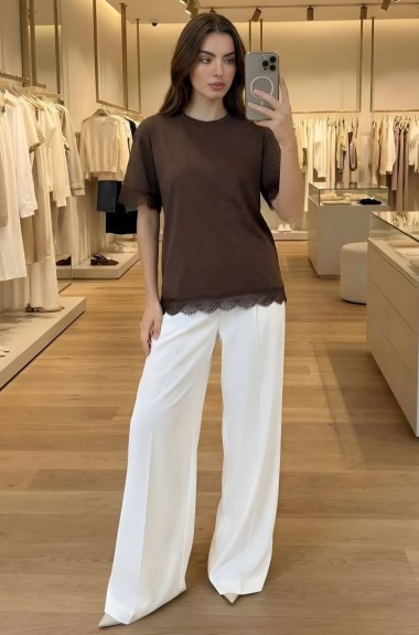 Футболка с кружевом KC-3365A300 Футболка с кружевом KC-3365A300