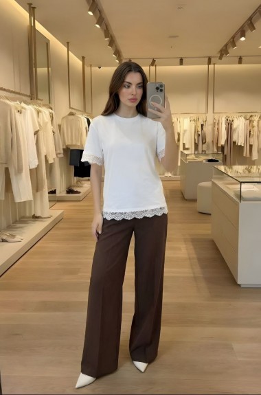 Футболка с кружевом KC-3365A300