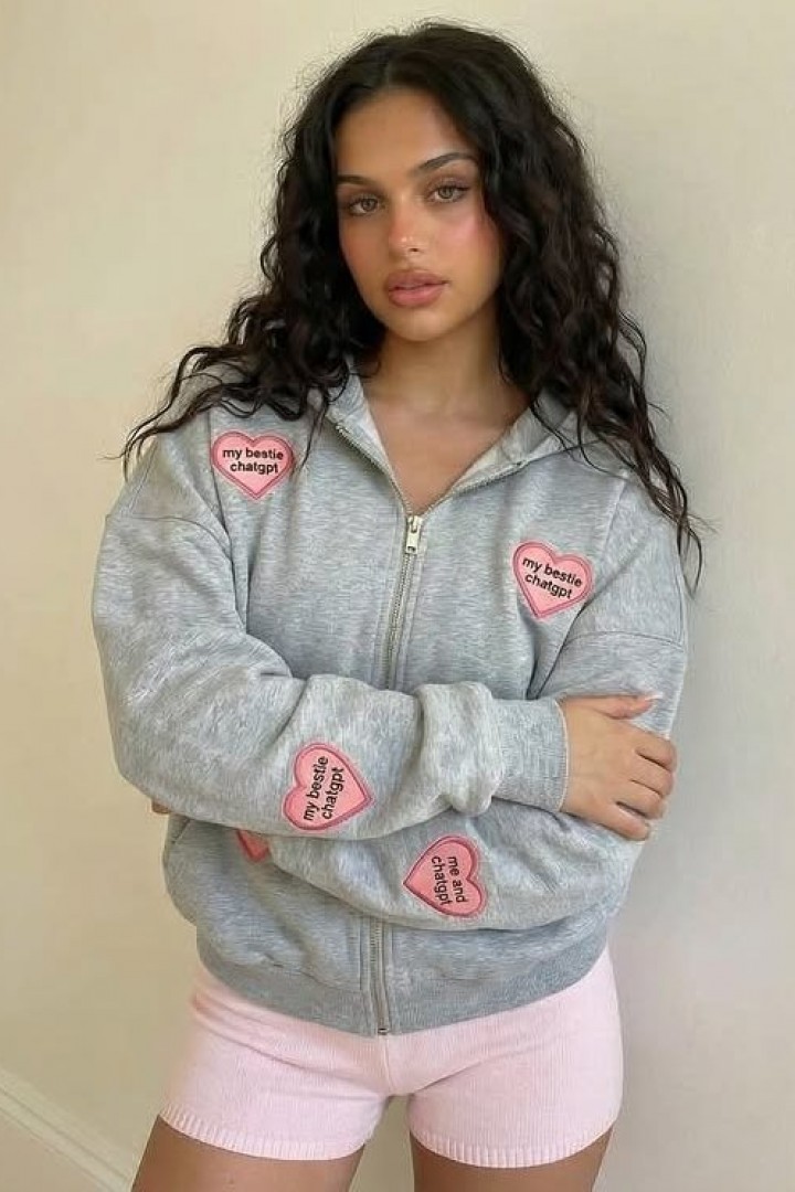 Стильное худи с накатом LUC-1203A369