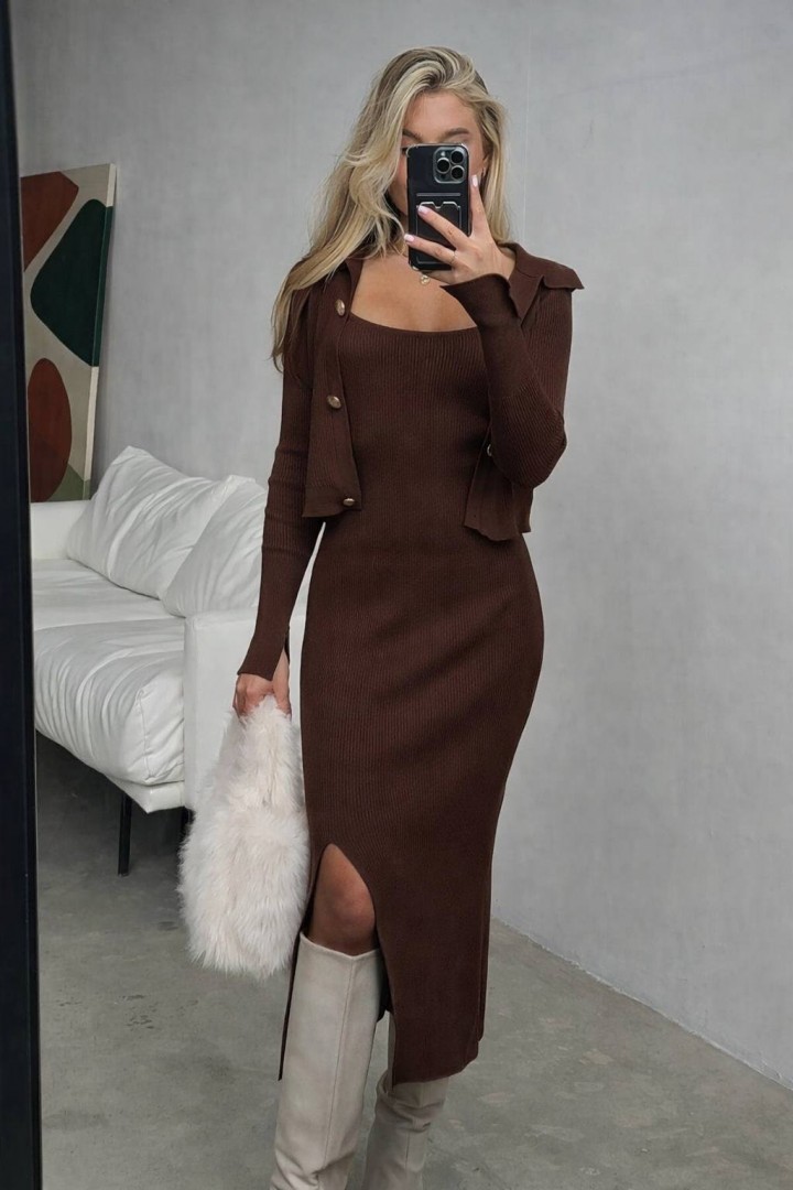 Костюм двойка платье и кофта  NK-9144A550