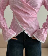 Рубашка с кружевом VOL-744A530