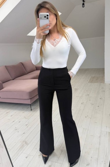 Лонгслив с кружевом KG-135A340