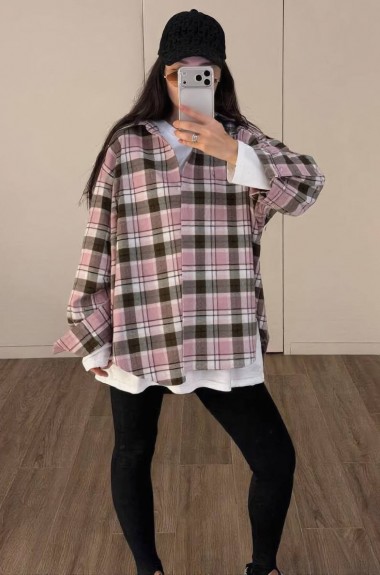 Женская клетчатая рубашка IMMA-444A490