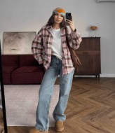 Женская клетчатая рубашка IMMA-444A490