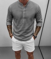 Мужская льняная рубашка  KUT-1741A450