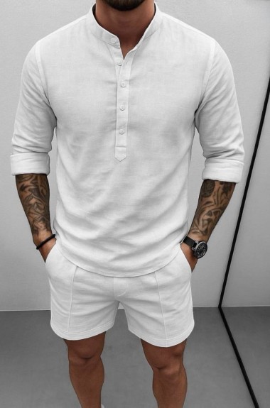 Мужская льняная рубашка  KUT-1741A450