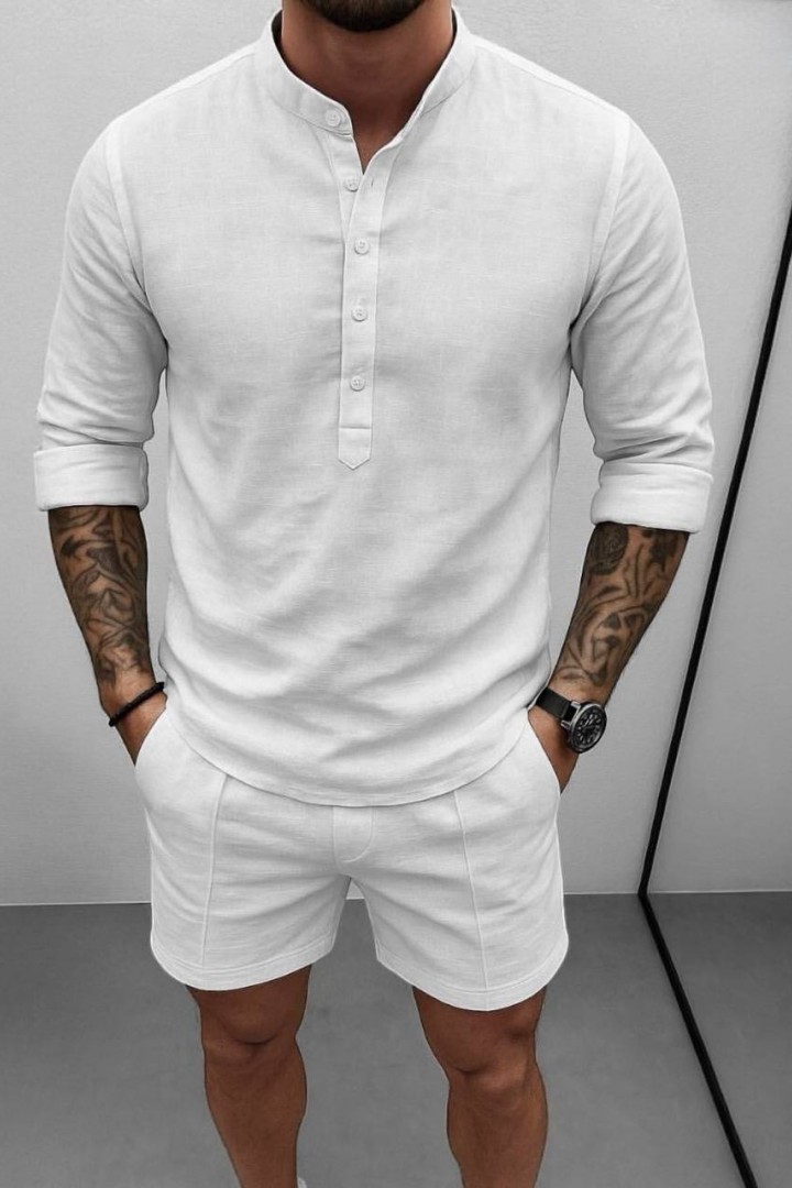 Мужская льняная рубашка  KUT-1741A450