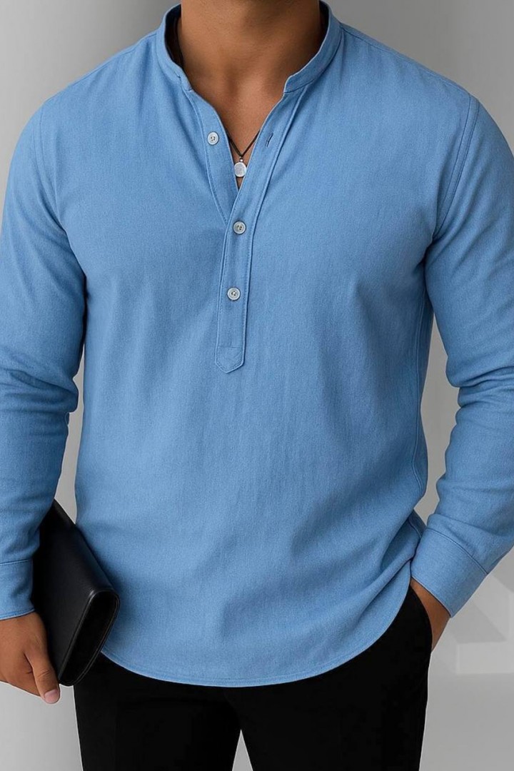 Мужская льняная рубашка  KUT-1741A450