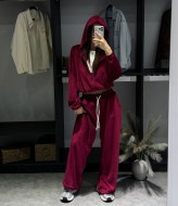 Укороченное худи и свободные штаны LK-374A750