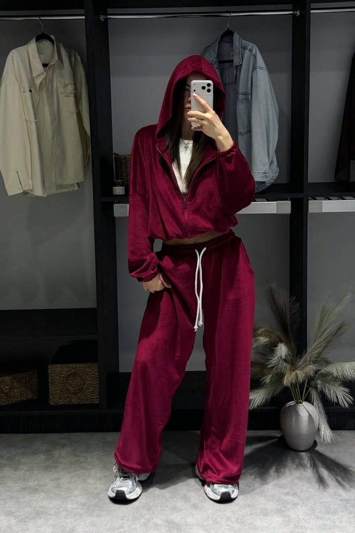 Укороченное худи и свободные штаны LK-374A750