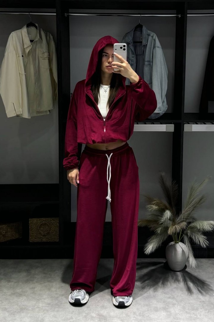 Укороченное худи и свободные штаны LK-374A750