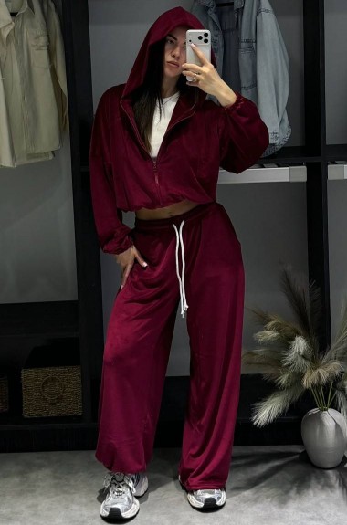 Укороченное худи и свободные штаны LK-374A750