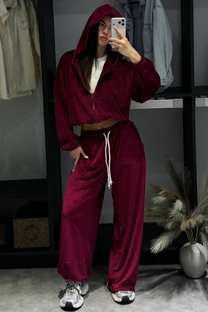 Укороченное худи и свободные штаны LK-374A750