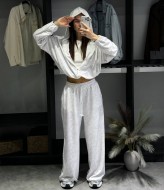 Укороченное худи и свободные штаны LK-374A750