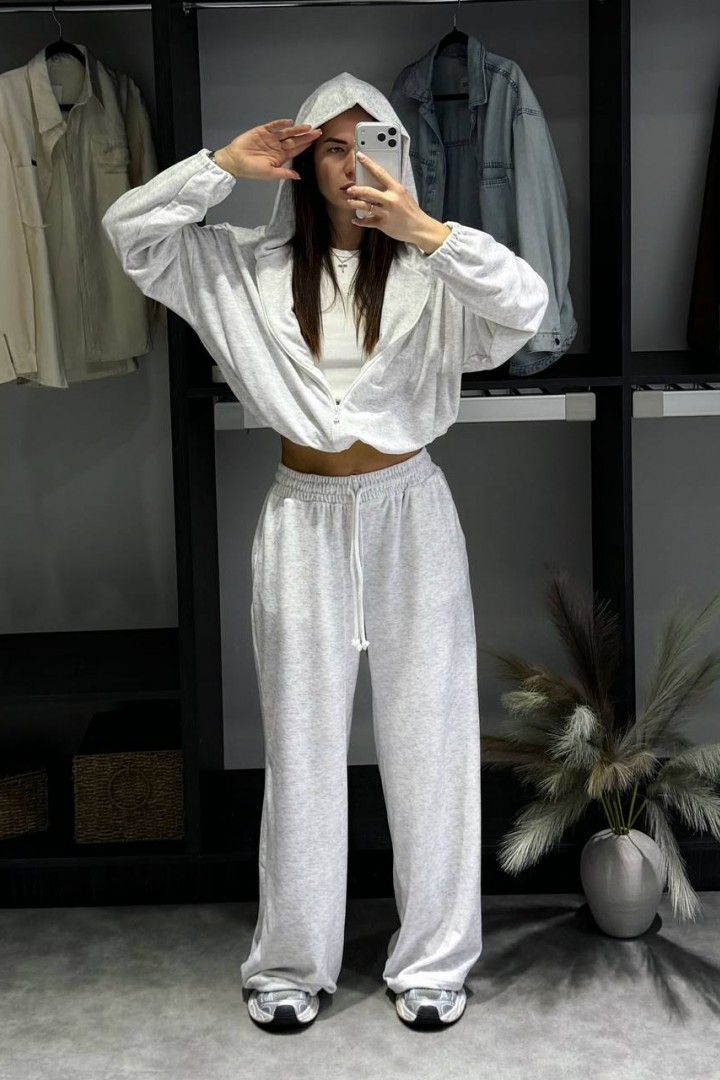 Укороченное худи и свободные штаны LK-374A750