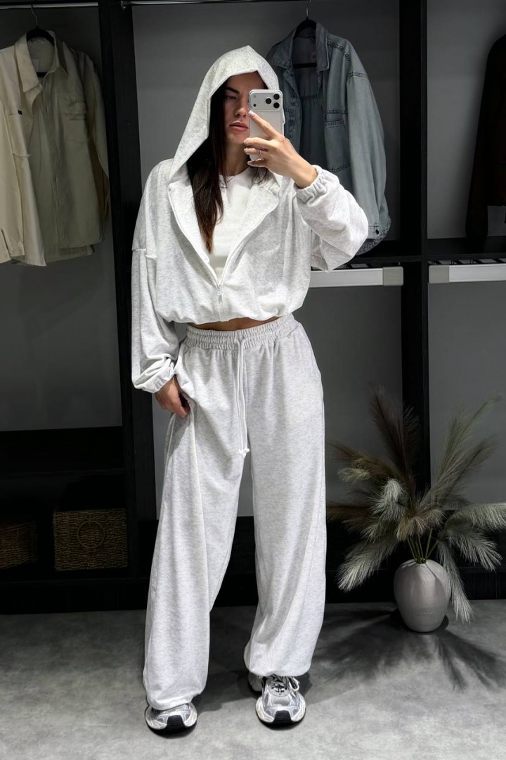 Укороченное худи и свободные штаны LK-374A750