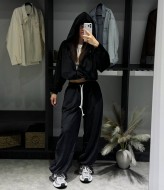 Укороченное худи и свободные штаны LK-374A750