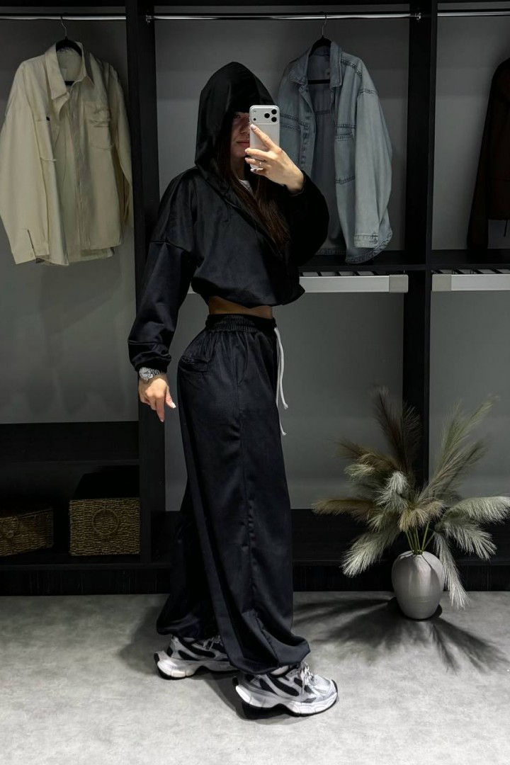 Укороченное худи и свободные штаны LK-374A750