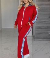 Трикотажный костюм с джинсовыми вставками VOJ-345A850