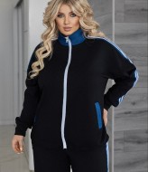 Трикотажный костюм с джинсовыми вставками VOJ-345A850