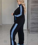 Трикотажный костюм с джинсовыми вставками VOJ-345A850